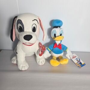 Disney 101 Dalmatians Puppy Plush Toy Donald Duck Character Stuffed Animal Set